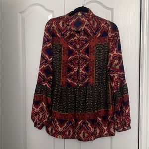 Aztec print top